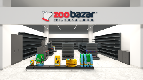Интерьер магазина Zoobazar, ТРЦ Авиамолл, Минск 