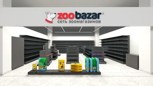 Интерьер магазина Zoobazar в ТРЦ Avia Mall, Минск