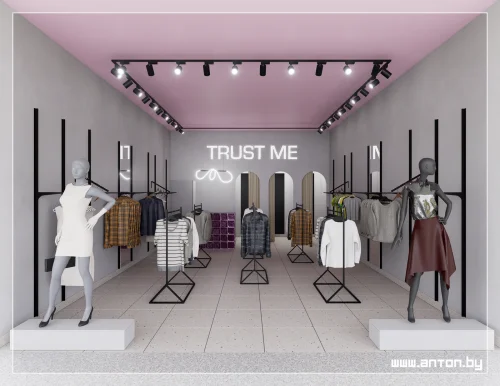 Интерьер магазина TRUST ME, Минск