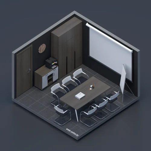 Офис - переговорка (lowpoly)