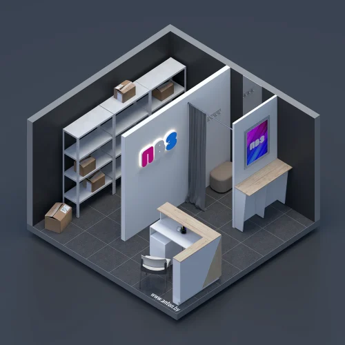 Пункт выдачи заказов (lowpoly)